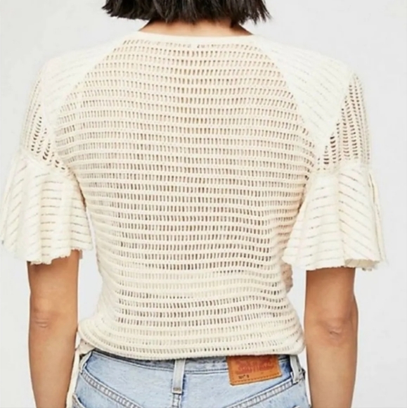 Free People Babes Only Flutter Top Short Sleeve - Picture 2 of 9